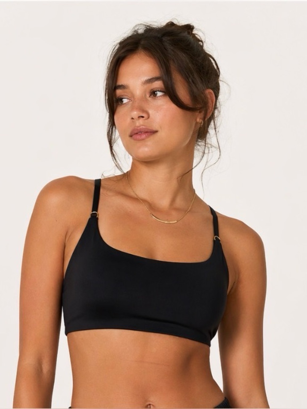 Andie swim anthropologie black bikini top S
